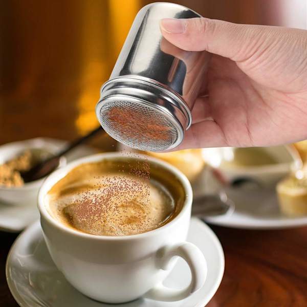 2 stk. Pulversukker Shaker Duster, Rustfritt Stål Pulversukker