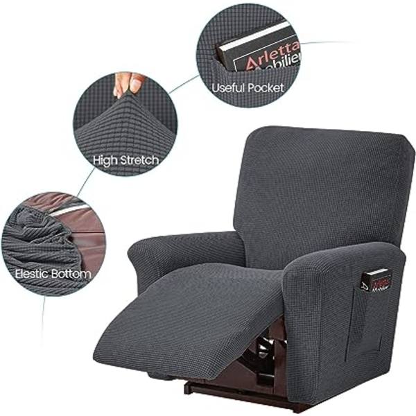 Recliner Betræk, 4 Dele Stræk Polyester Spandex Recliner