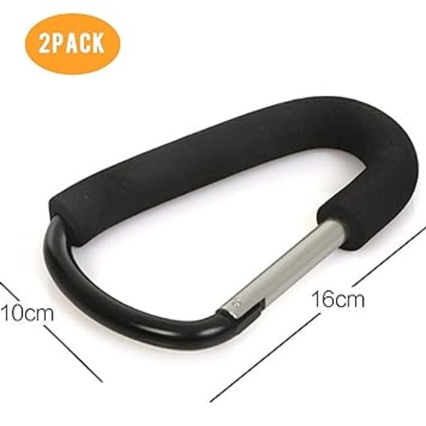 Vagnkrokar - 2-pack X-Large (13,5 cm) Mångsidiga krokclips - För