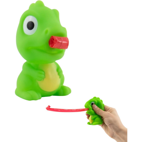 Roliga dinosaurier kläm leksak tunga poppar kläm sensoriska leksaker O