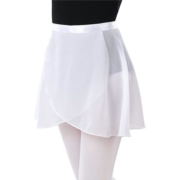 Chiffontutu Justerbar tutu i vitt storlek L (höjd 140-165)