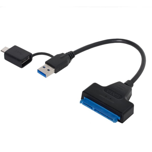 USB 3.1 til SATA kabel - Nemt drevkabel Type-C USB 3.0 2 i 1 harddisk