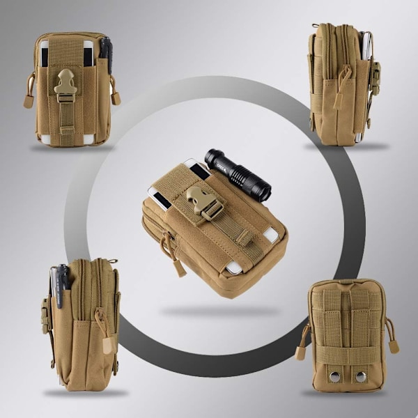 Midjeholster för mobiltelefon Bältesväska Universal Utomhus Telefonfodral Fick Case Gadget för iPhone X 8 7 6 6s Plus Samsu