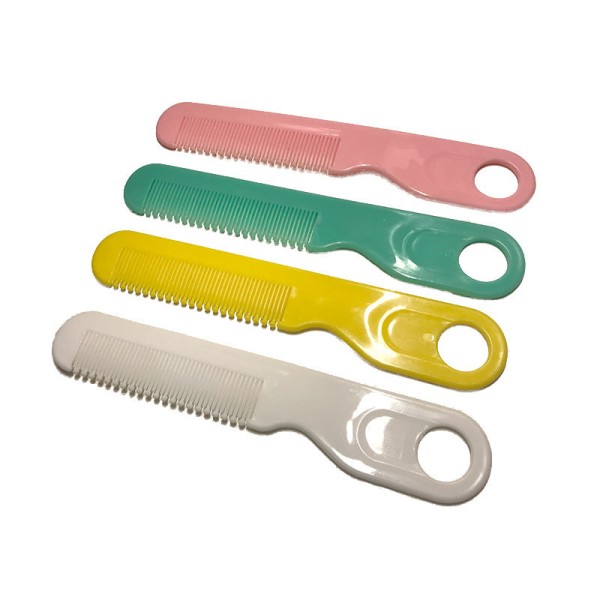 Baby round head comb - four colors (white, yellow, green, pink),