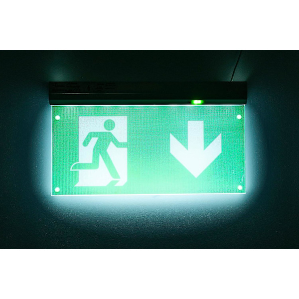 Permanent LED nödbelysning 36,5x19x2,3cm - Nödutgång - Nödbelysning - Nödutgång - Nödutgång