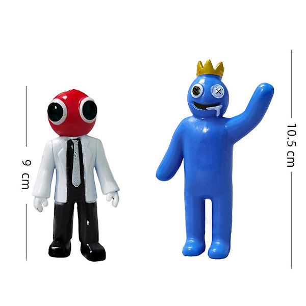 6/8 stk PVC Rainbow Friends figurleker modell mini figurer kakepynt dekorasjonsrekvisita barnas gaver 2