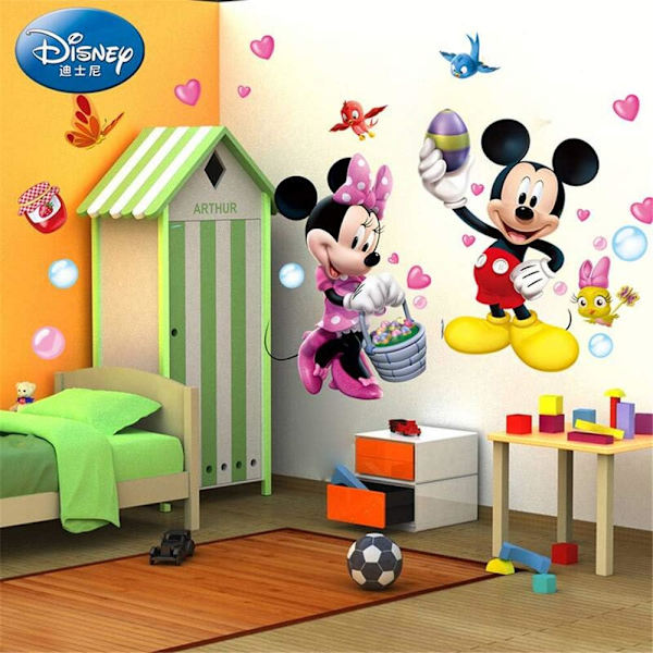Disney Mickey Mouse Minnie Väggdekaler Flickrum Sovrum
