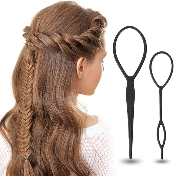 2 stk. Hårpleje Ponytail Styling Maker Tool DIY Fletning til Kvinder