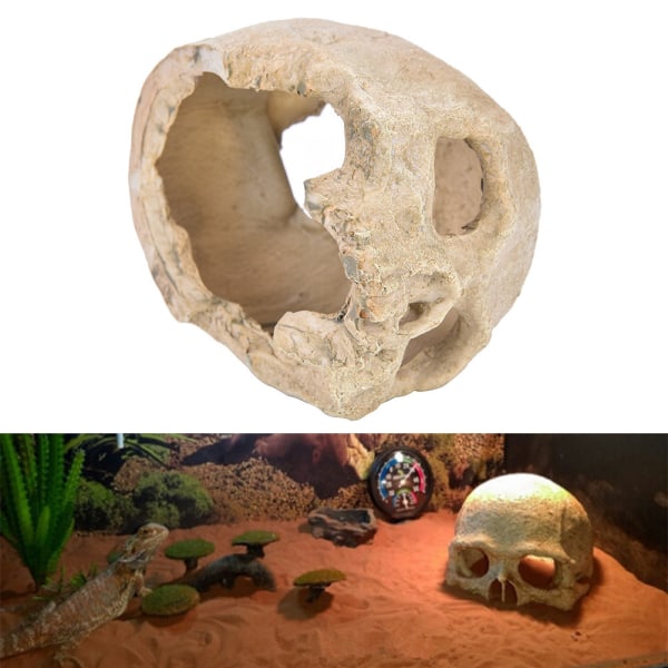 Aquarium Decoration Skull Fish Tank Head Skeleton Aquarium