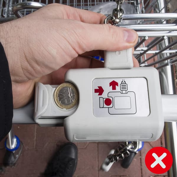 4 Stykker Handlekurvmynter Universal Handlekurvmyntnøkkel