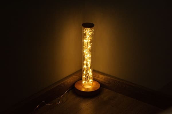1 st 33*12cm Firewire Root Nattlampa Silvertråd Bordlampa