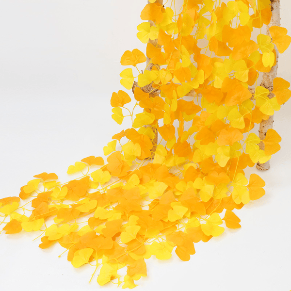 Simulert Ginkgo Bladdekorasjon Kunstige Blad Plastgrener