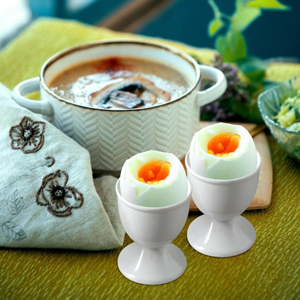Äggkopp Set om 2  Hållare Frukost Kokt Matlagning Lätt att Rengöra Barndomsminnen Kök