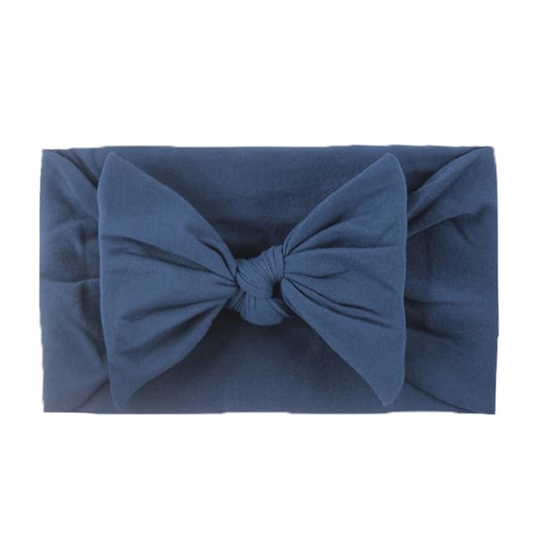 5-pack flickor baby toddler turban solid hårband hårband rosett