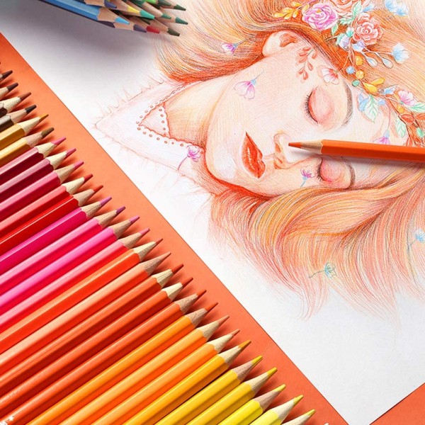 1 set med 48 färgpennor med bärbart canvas pennpaket
