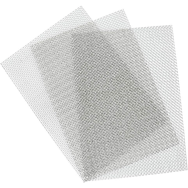 Trådnetgitter 8 Mesh 3 stk Trådnet, Rustfrit Stålnet