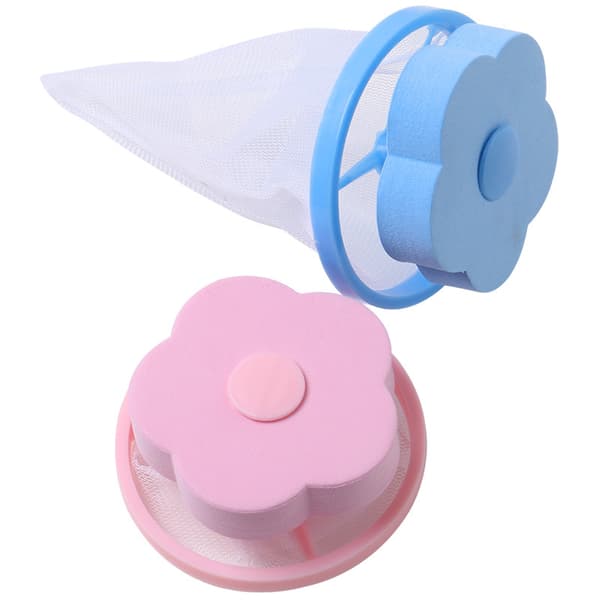 Genanvendeligt Vaskemaskine Fluffy Mesh Pose Hårfilter til Husholdning