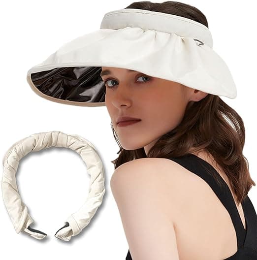Dame Visor, Anti UV Visor Hat, Visor Hat, Bredbremmet Strandhat