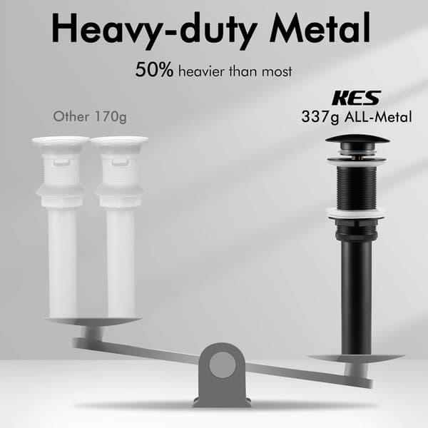 Badeværelsesvask Afløb, Helt Metal Rustfri Messing og 304 Rustfrit Stål, Mat Sort