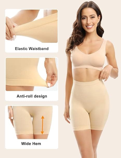 Høytaljede Shapewear-truser for kvinner, Flat Bottom Shapewear
