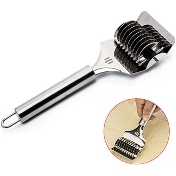 21x7x3.1cm Høj kvalitet rustfrit stål nuddelgitterrulle dejskærer pasta spaghetti maker til køkken madlavning