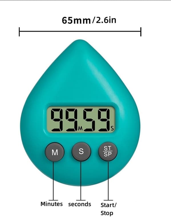 Mångsidig Vattentät Digital Duschtimer med Sugkopp - Perfekt Timer för Köket (Färg: Grön)