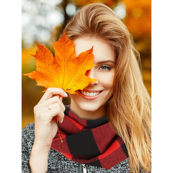 2 Stk. Kvinders Buffalo Plaid Sjal Varmt Plaid Sjal Rød Sort