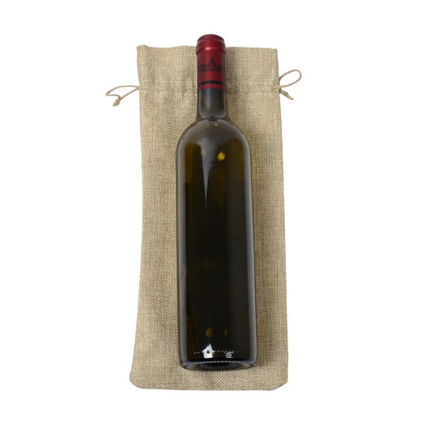 Rött vin tygpåse förpackningsväska 14*34cm dammsäker dragsko