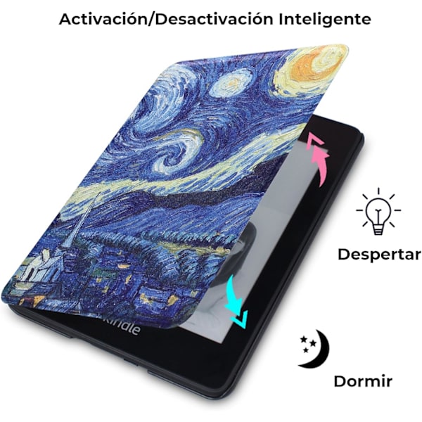 Kindle Paperwhite 11:e generation fodral - 2021, 6,8 tum Kindle fodral med automatisk sömn/vakna-funktion, fodral med vikbart stativ
