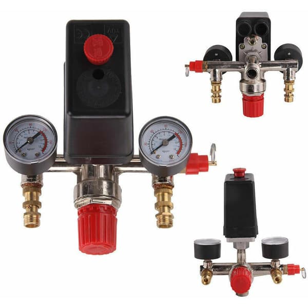 Kompressor Tryckströmbrytare och Kontaktor 230V Tryckströmbrytare Ventil