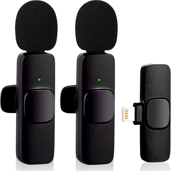 Langaton Lavalier-mikrofoni iPhone- ja iPad-laitteille, Plug and Play -mikrofoni
