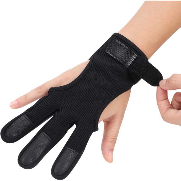 1 st 3-Fingers Skyttehandske för Barn och Tonåringar, Bågskytte