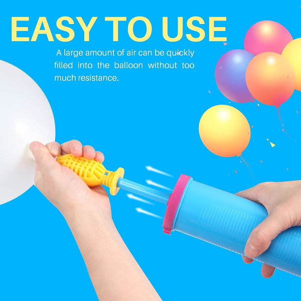 Uppblåsbar ballongpump Luftpump för ballong, manuell uppblåsare