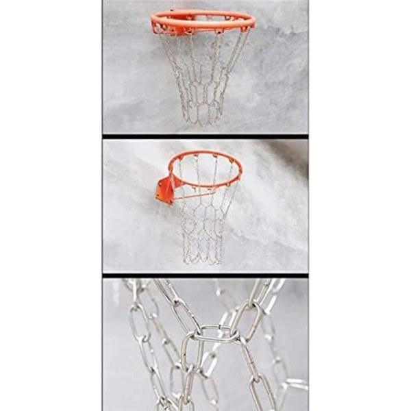 Basketballnet, robust rustfrit stål kædevæv