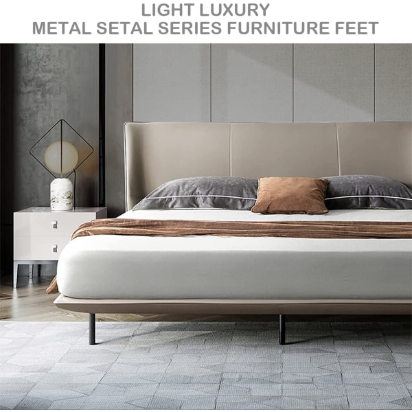 2 stk. Justerbare og strækbare sengeben, robust sengestel i metal
