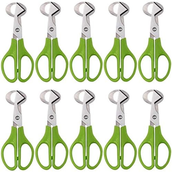 Set of 10 Quail Egg Scissors, Stainless Steel Egg Cutter