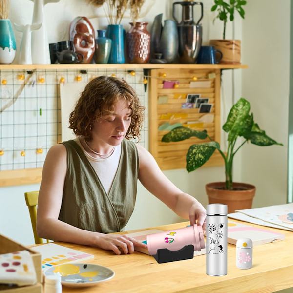 Krussholder for tumblere med innebygd spor, silikon tumblerholder for håndverk, bruk for å påføre vinyldekaler for tumblere