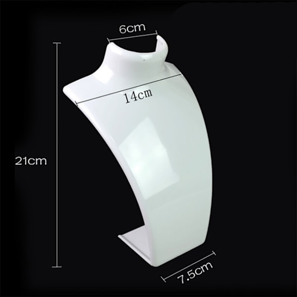 1 stk (Hvit) Smykkedisplaystativ, Halskjede Bust Display Holder