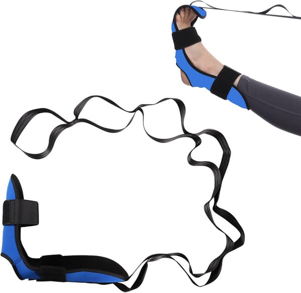 145cm Blå Elastisk Rehabiliteringsyogarem med Spännen Ligament