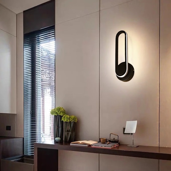 (sort)Væglampe soveværelse hovedgærde lille natlampe kreativ