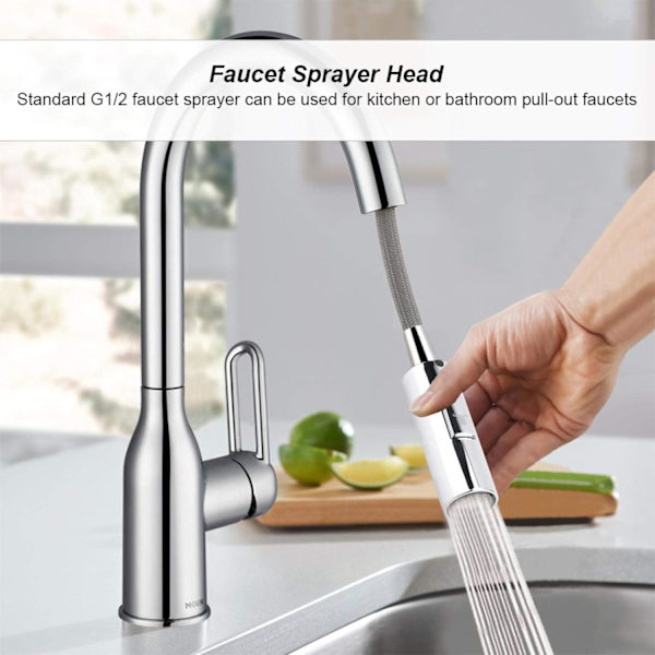 Kjøkkenkran Sprayhode Pull Down Kran Sprayhode Kjøkkenkran Sprayer Spout Reservedel Kranhode 2 Moduser