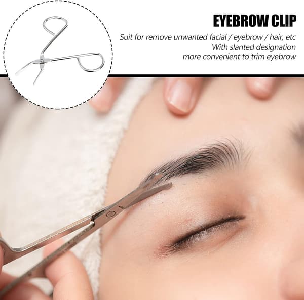 Øjenbrynstangs, rustfrit stål saks, professionelt formet