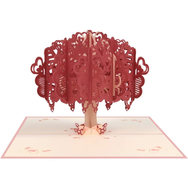 1 st. Bröllopsdagskort, 3D-kort, Pop Up-kort, 3D