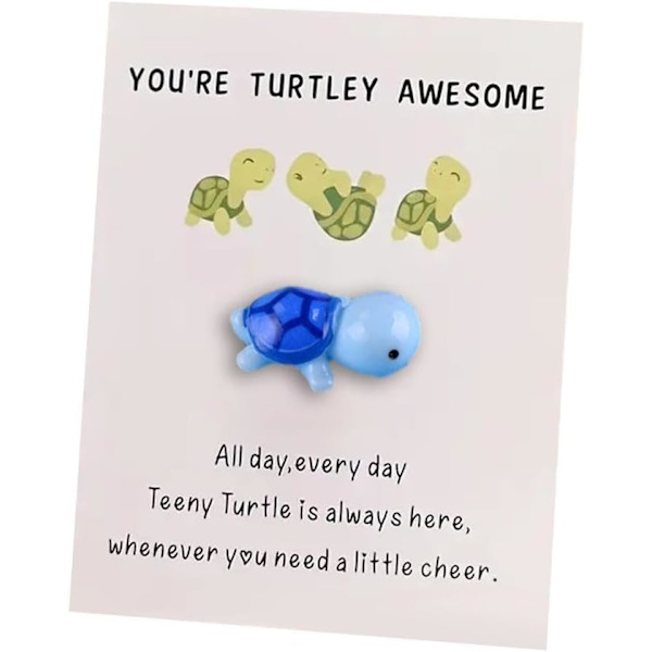 Mini Taskuhalitusturtle, Olet Turtley Awesome Inspiraatiolahja Kortilla, Kiitoskortti Tervehdyskortti Min