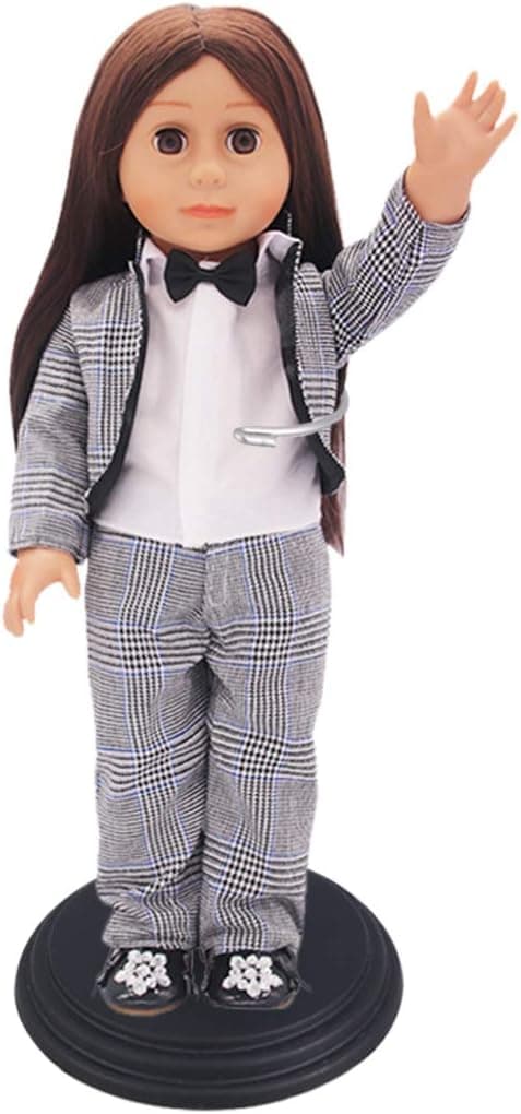4 Svarta Dockställ 15cm Dockkläder Modellställ Figur Flickdocka