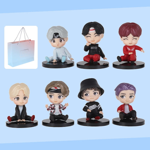 BTS Idol Doll 7-Pack för samlarleksaker