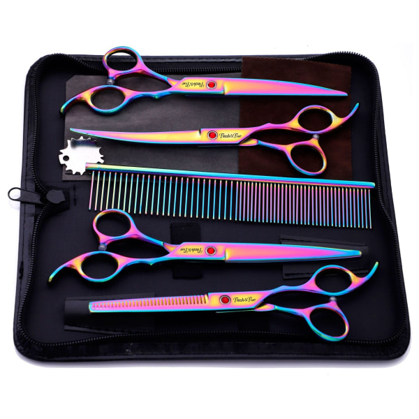 4 Par Professionella Hundtrimningssaxar Set Japanska 440C