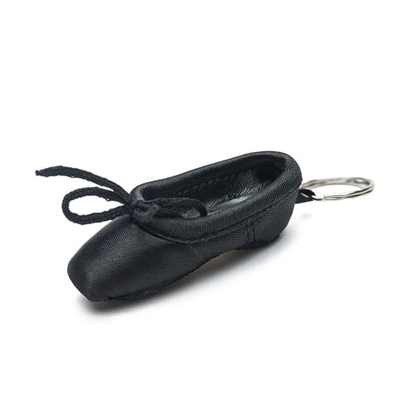 Ballet Sko Nøglering Mini Spidstøsko Nøglering Lyse Sort