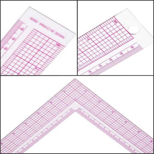 Syrulle Quilting Ruler Plast L-Formet Klær Gradering