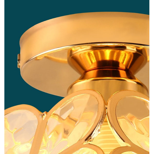 Golden Petal Frosted Taklampa Gånglampa Korridorlampa